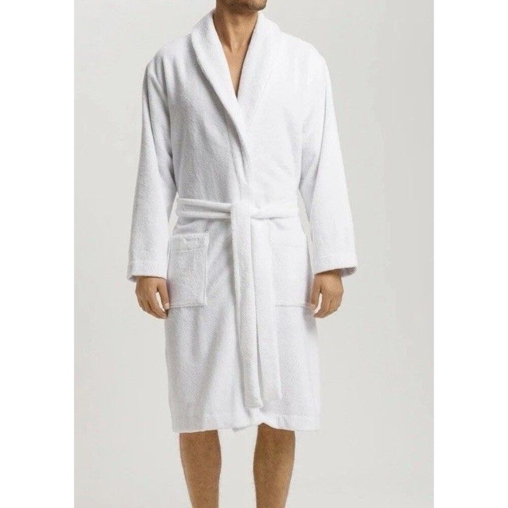 Hanro Men’s Plush Terry Velour Robe Size: Large NWT